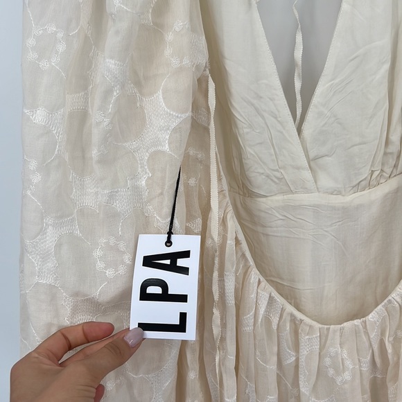 LPA Baptiste Dress in Off White Medium - Picture 7 of 10